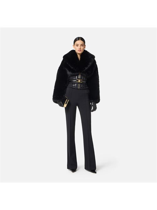 Pantaloni in crêpe leggero con catena gioiello ELISABETTA FRANCHI | PA14157E2/110